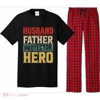 Husband Father Protector Hero FatherS Day Themed Graphic Pajama Set thumb 0