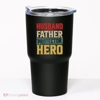 Husband Father Protector Hero FatherS Day Themed Graphic Tumbler thumb 0