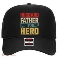 Husband Father Protector Hero FatherS Day Themed Graphic Hat thumb 0