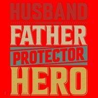Husband Father Protector Hero FatherS Day Themed Graphic Santa Hat thumb 1