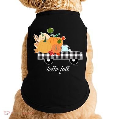 Hello Fall Pumpkin Patch Vintage Truck Doggie Tank
