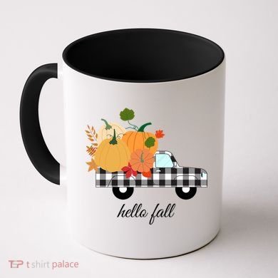 Hello Fall Pumpkin Patch Vintage Truck Coffee Mug