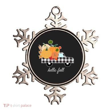 Hello Fall Pumpkin Patch Vintage Truck Ornament