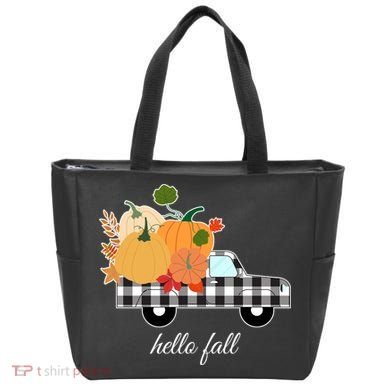 Hello Fall Pumpkin Patch Vintage Truck Tote Bag