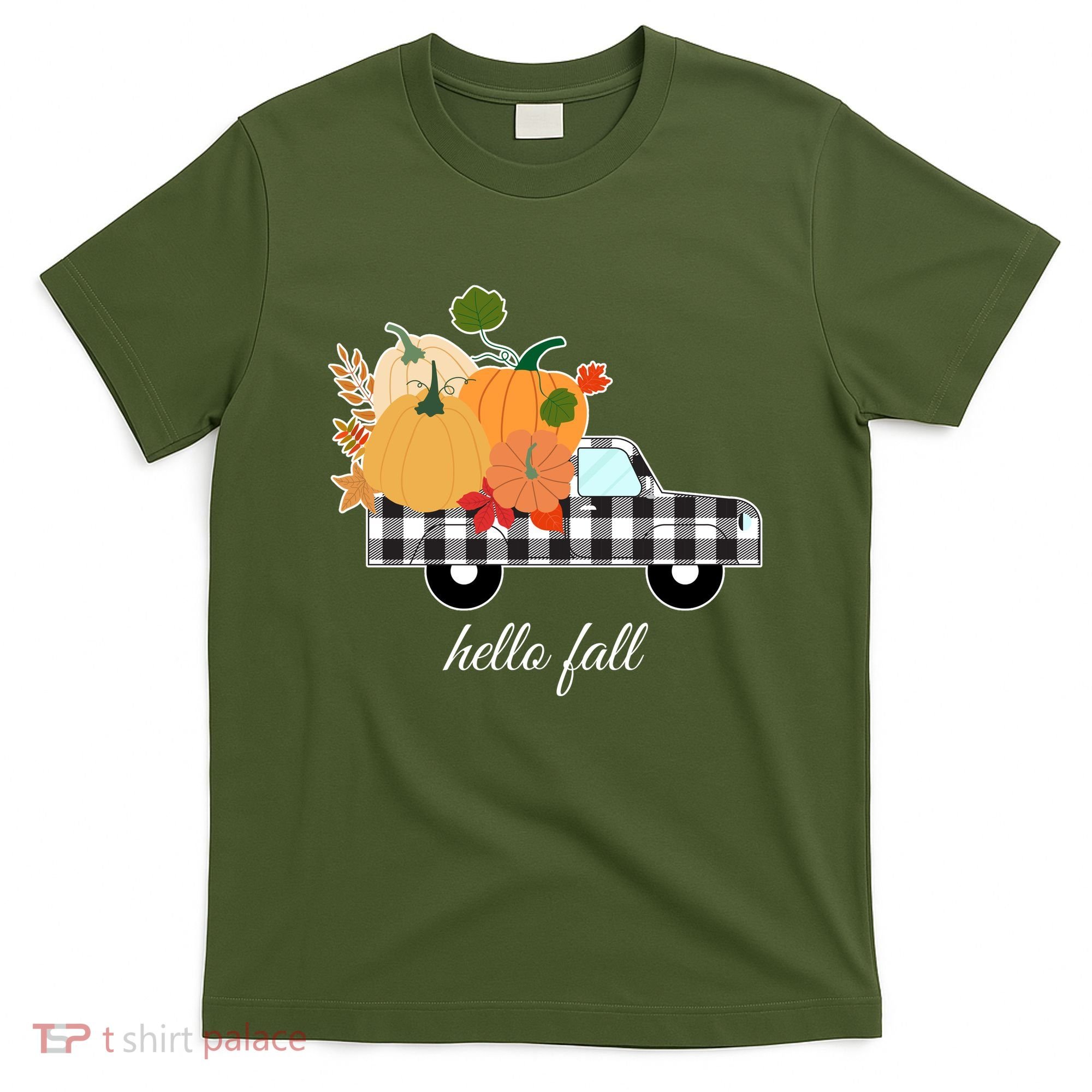 Hello Fall Pumpkin Patch Vintage Truck T-Shirt
