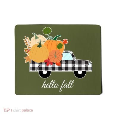 Hello Fall Pumpkin Patch Vintage Truck Mousepad