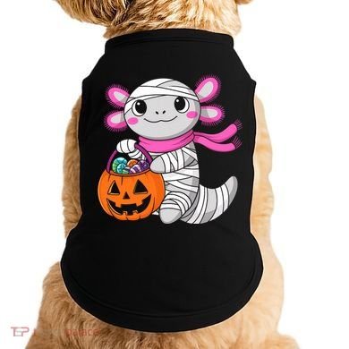 Halloween For   Pumpkin Axolotl Mummy Doggie Tank