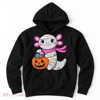 Halloween For   Pumpkin Axolotl Mummy Hoodie thumb 0