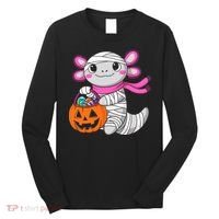 Halloween For   Pumpkin Axolotl Mummy Long Sleeve Shirt thumb 0