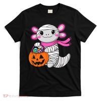 Halloween For   Pumpkin Axolotl Mummy T-Shirt thumb 0