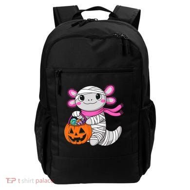 Halloween For   Pumpkin Axolotl Mummy Backpack