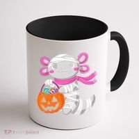 Halloween For   Pumpkin Axolotl Mummy Coffee Mug thumb 1
