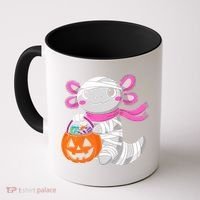 Halloween For   Pumpkin Axolotl Mummy Coffee Mug thumb 0