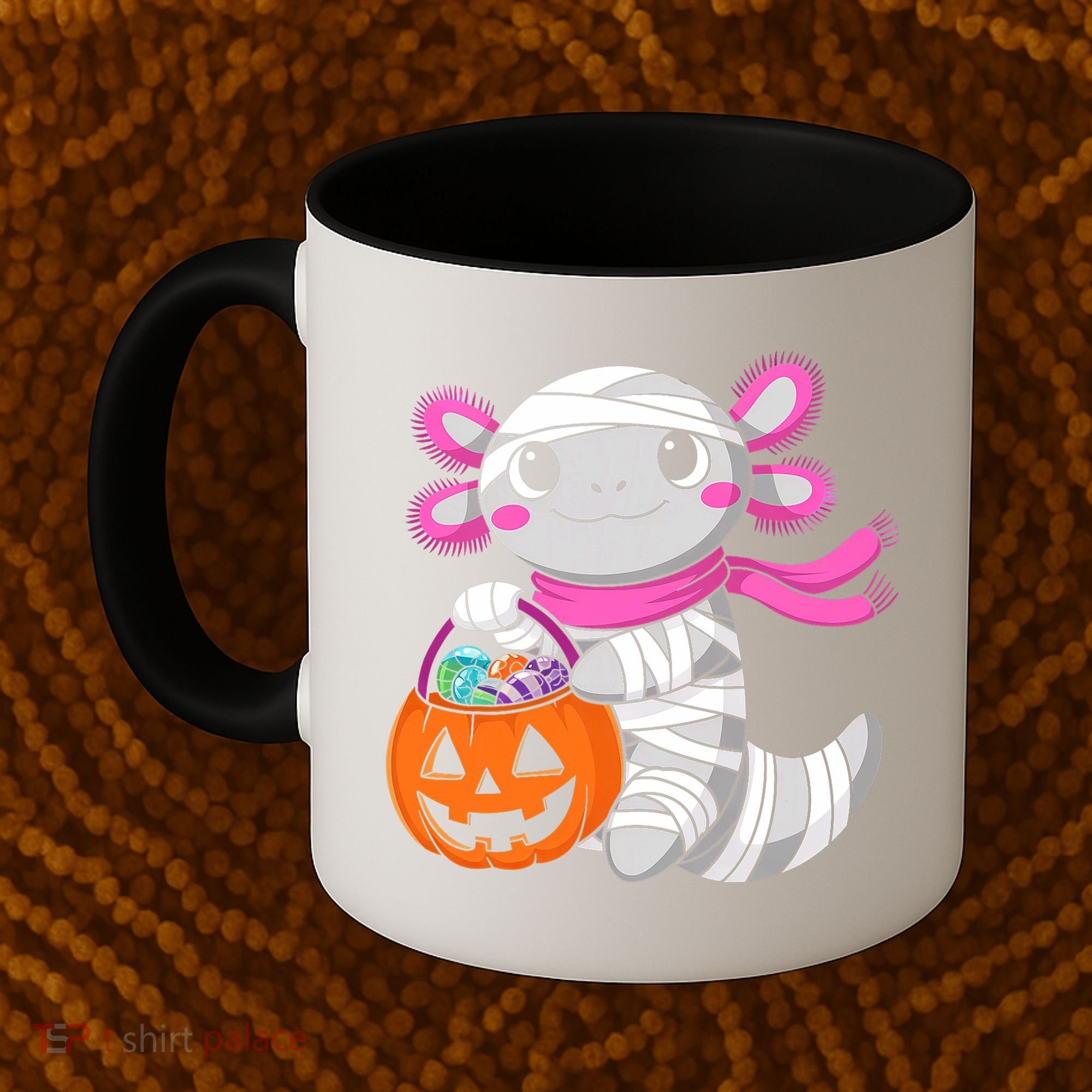 Halloween For   Pumpkin Axolotl Mummy Coffee Mug