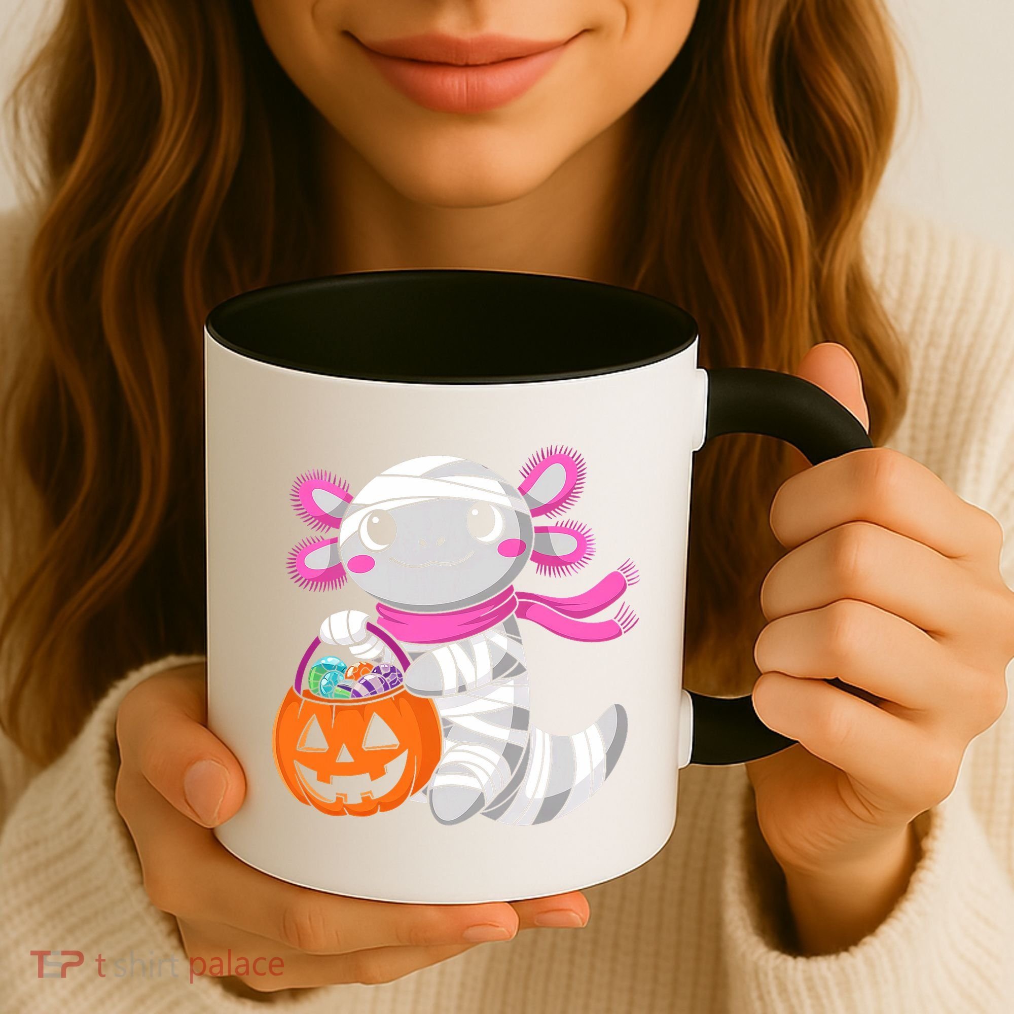 Halloween For   Pumpkin Axolotl Mummy Coffee Mug