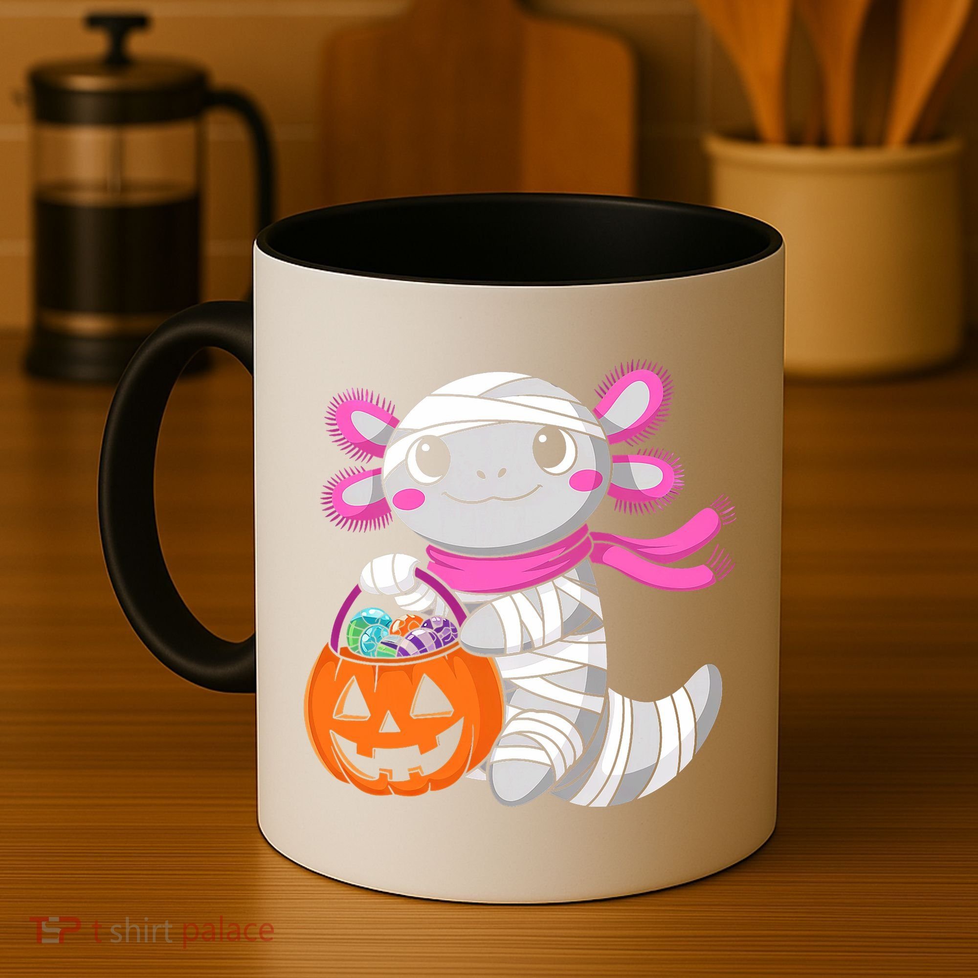 Halloween For   Pumpkin Axolotl Mummy Coffee Mug