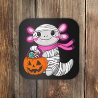 Halloween For   Pumpkin Axolotl Mummy Coaster thumb 0