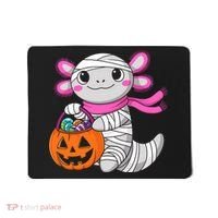 Halloween For   Pumpkin Axolotl Mummy Mousepad thumb 0