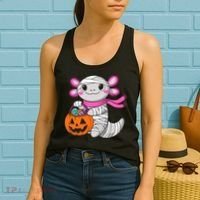 Halloween For   Pumpkin Axolotl Mummy Women's Tank Top thumb 2