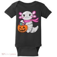 Halloween For   Pumpkin Axolotl Mummy Baby Bodysuit thumb 0