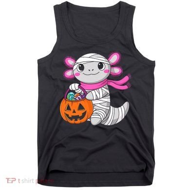 Halloween For   Pumpkin Axolotl Mummy Tank Top