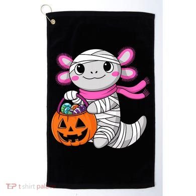 Halloween For   Pumpkin Axolotl Mummy Golf Towel