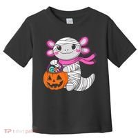Halloween For   Pumpkin Axolotl Mummy Toddler T-Shirt thumb 0