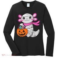 Halloween For   Pumpkin Axolotl Mummy Women's Long Sleeve Shirt thumb 0