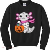 Halloween For   Pumpkin Axolotl Mummy Kids Sweatshirt thumb 0