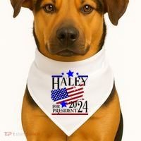 Haley For President 2024 USA-Made Doggie Bandana thumb 1