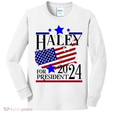 Haley For President 2024 Kids Long Sleeve Shirt