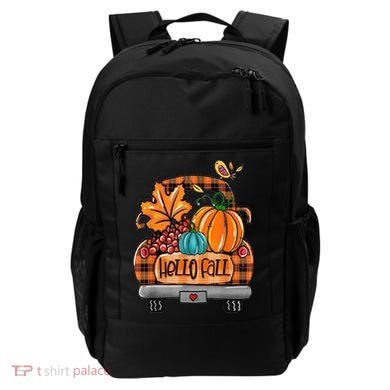 Hello Fall Pumpkin Truck Cute Backpack