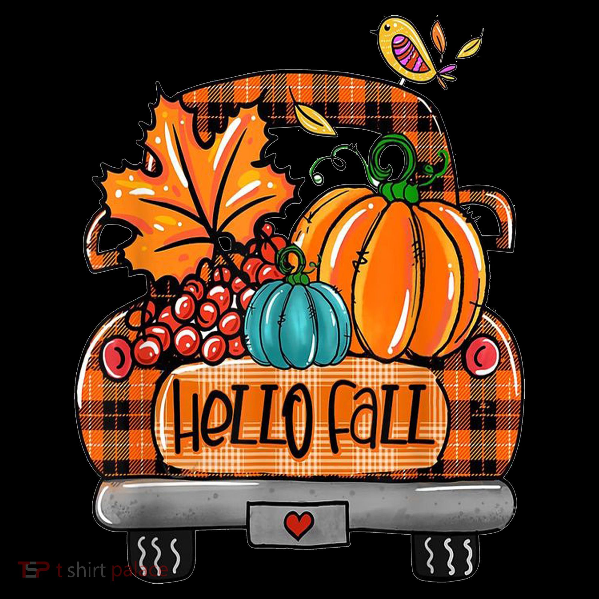 Hello Fall Pumpkin Truck Cute Backpack