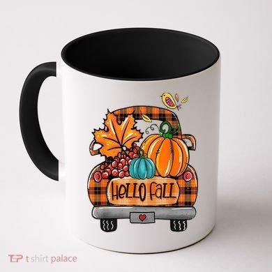 Hello Fall Pumpkin Truck Cute Coffee Mug