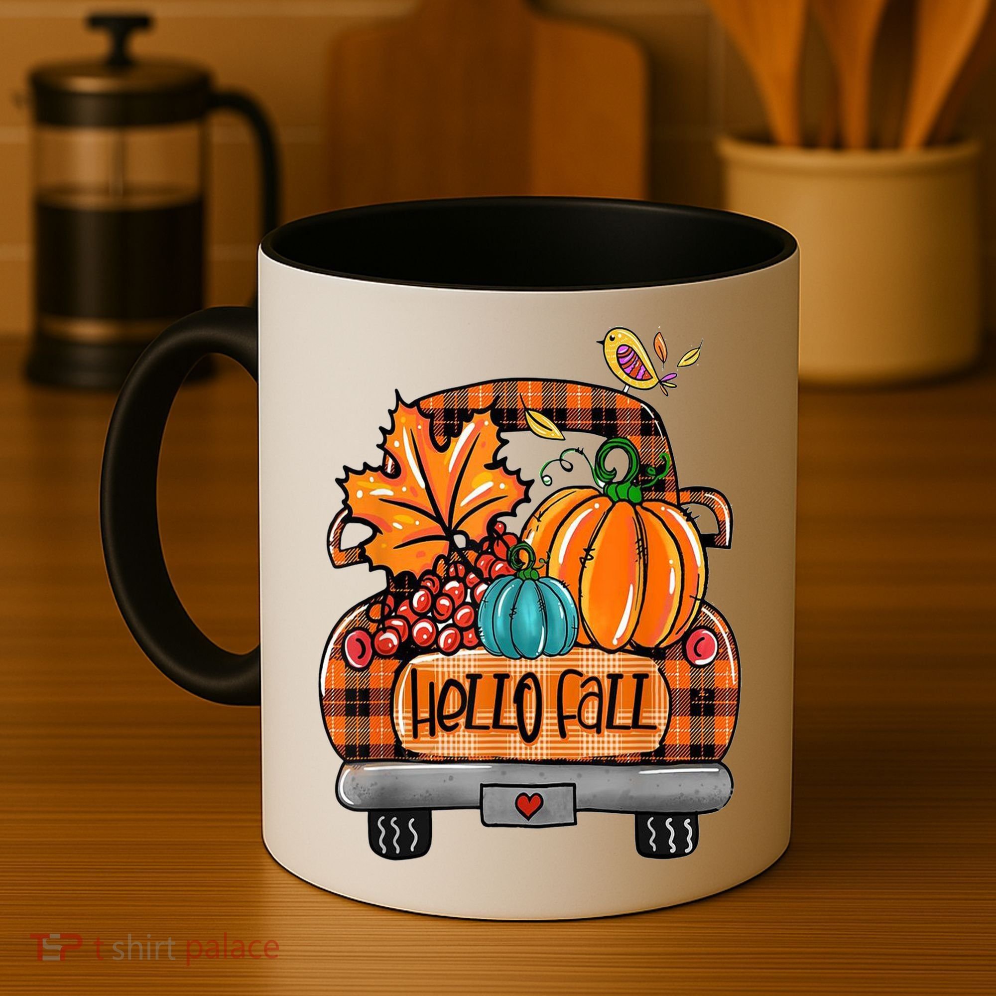 Hello Fall Pumpkin Truck Cute Coffee Mug