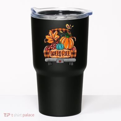 Hello Fall Pumpkin Truck Cute Tumbler