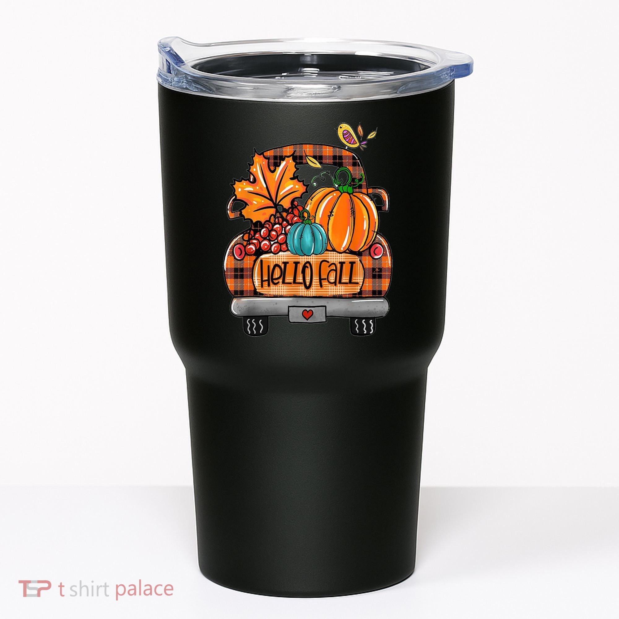 Hello Fall Pumpkin Truck Cute Tumbler