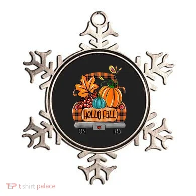 Hello Fall Pumpkin Truck Cute Ornament