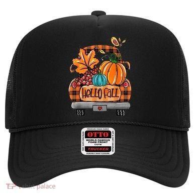 Hello Fall Pumpkin Truck Cute Hat