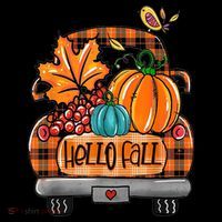 Hello Fall Pumpkin Truck Cute Tote Bag thumb 4