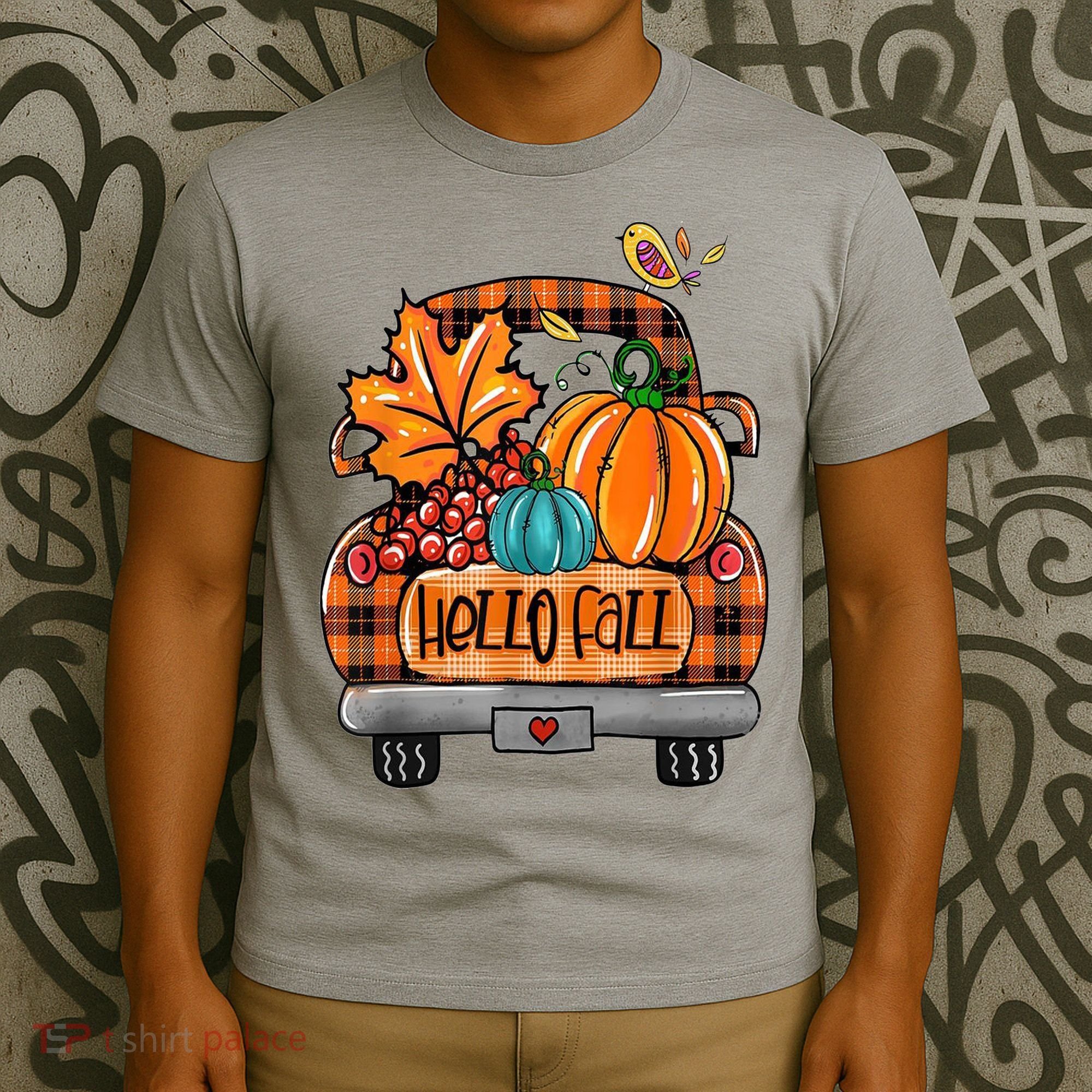 Hello Fall Pumpkin Truck Cute T-Shirt