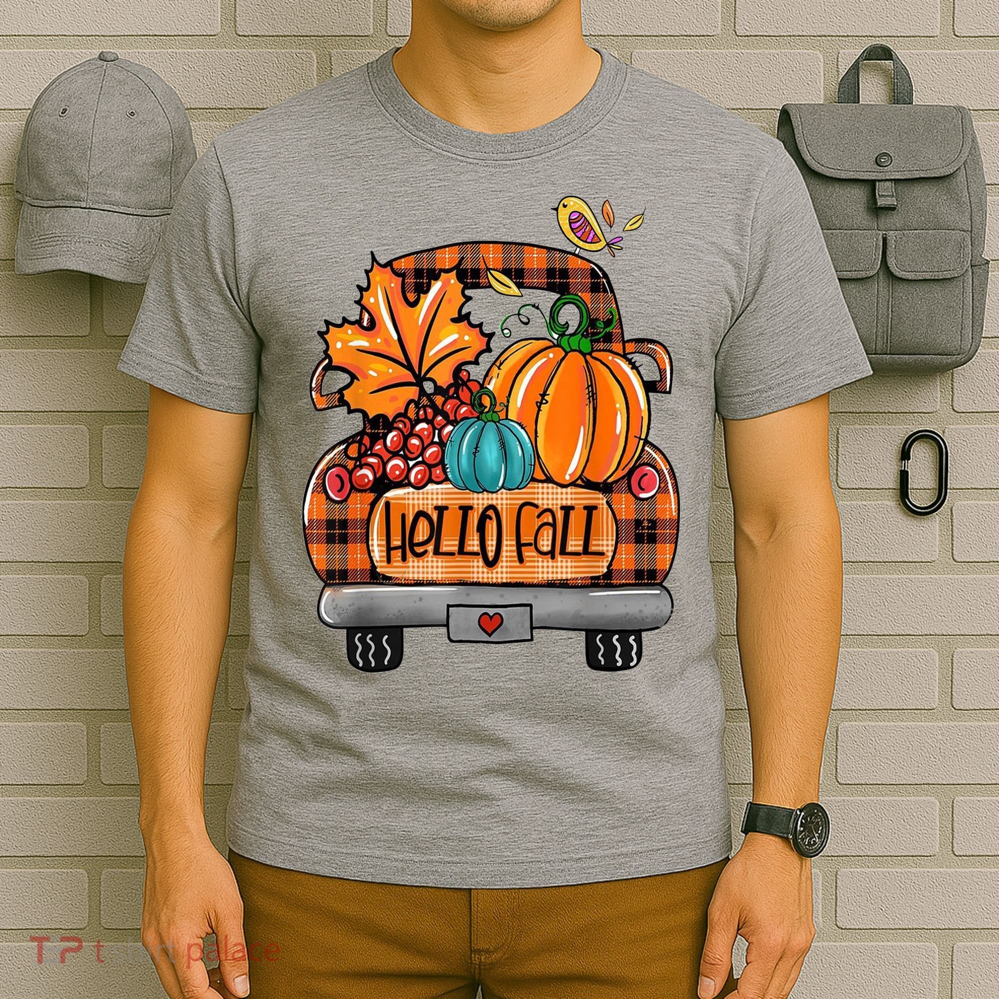 Hello Fall Pumpkin Truck Cute T-Shirt