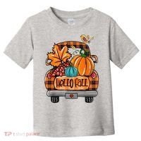Hello Fall Pumpkin Truck Cute Toddler T-Shirt thumb 0