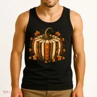 Halloween Fall Reading Pumpkin Books Teacher Tank Top thumb 3