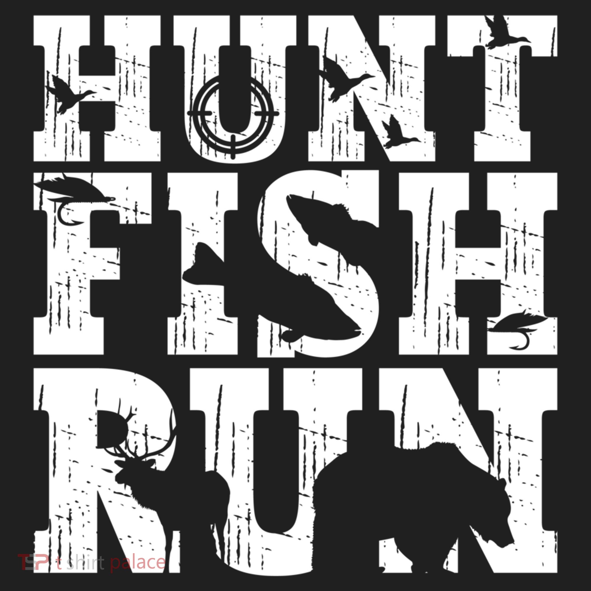Hunt Fish Run Hunting Fishing Running Hunter Gift Women's Sweatshirt