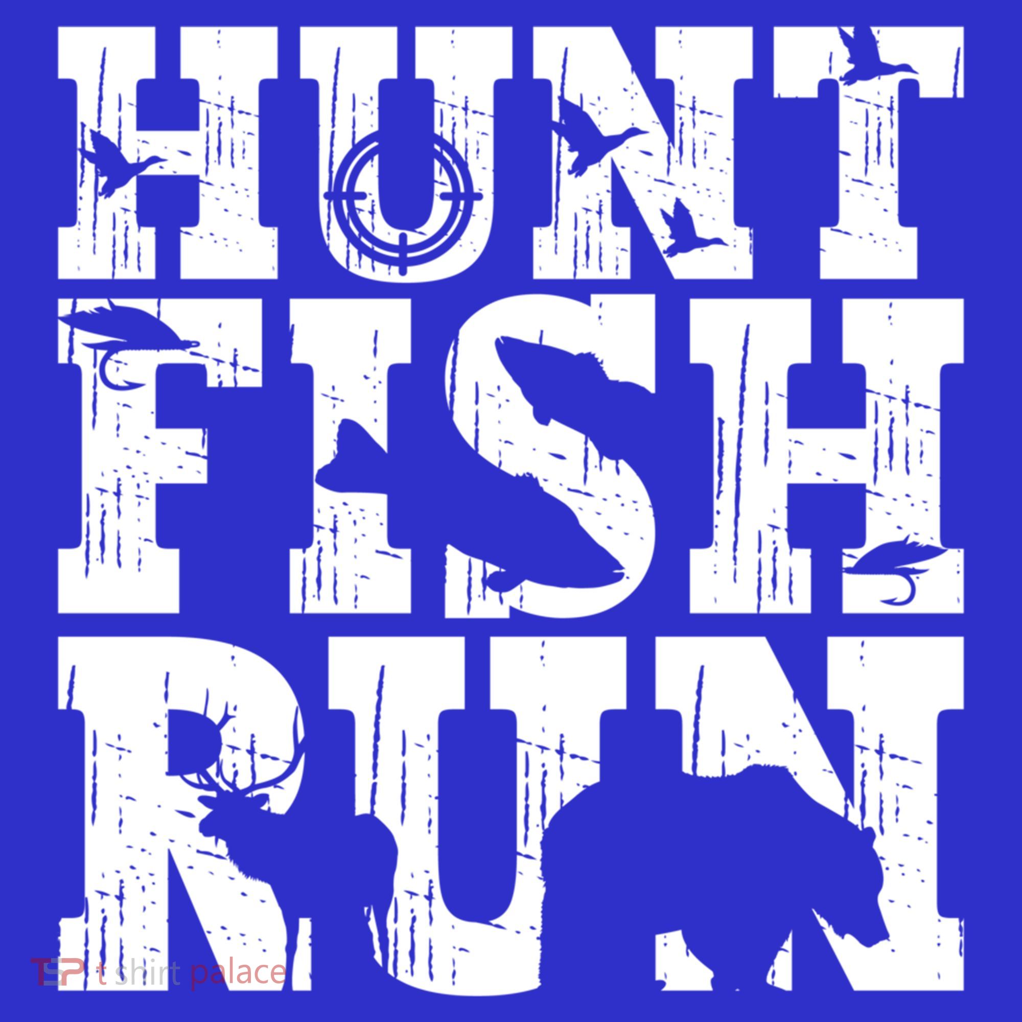 Hunt Fish Run Hunting Fishing Running Hunter Gift Apron