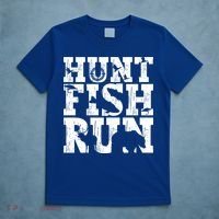 Hunt Fish Run Hunting Fishing Running Hunter Gift T-Shirt thumb 5