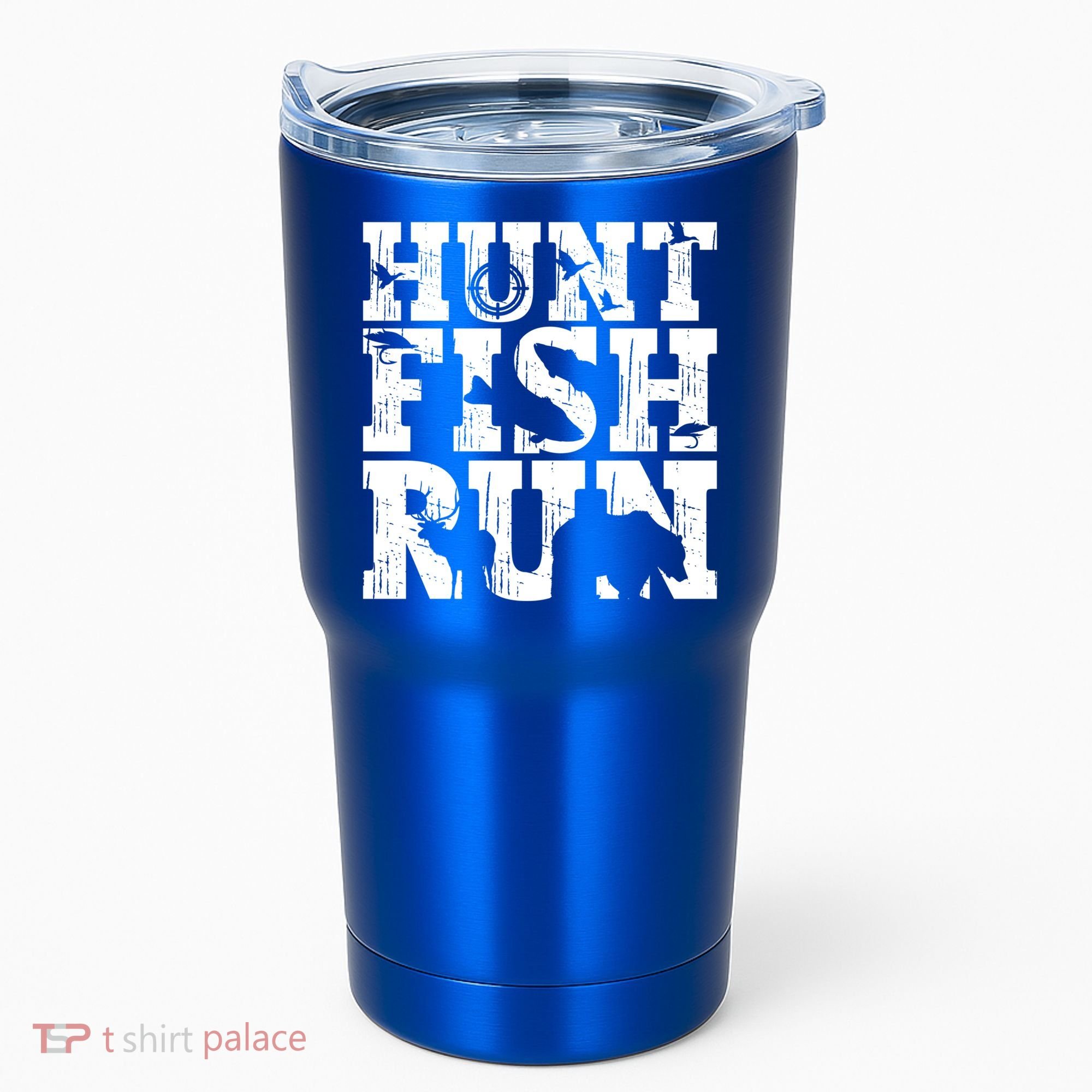 Hunt Fish Run Hunting Fishing Running Hunter Gift Tumbler