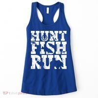 Hunt Fish Run Hunting Fishing Running Hunter Gift Women's Tank Top thumb 0