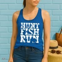 Hunt Fish Run Hunting Fishing Running Hunter Gift Women's Tank Top thumb 2